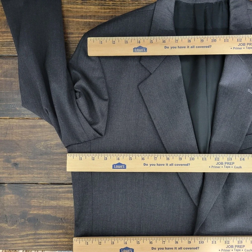 VTG Marshall Fields Men's Sport Coat Blazer Two Button Charcoal Wool Size 43L‎